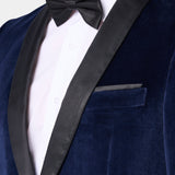 Navy Velvet Shawl Lapel Tuxedo