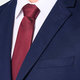 Modern Navy Blue 2 Button Suit