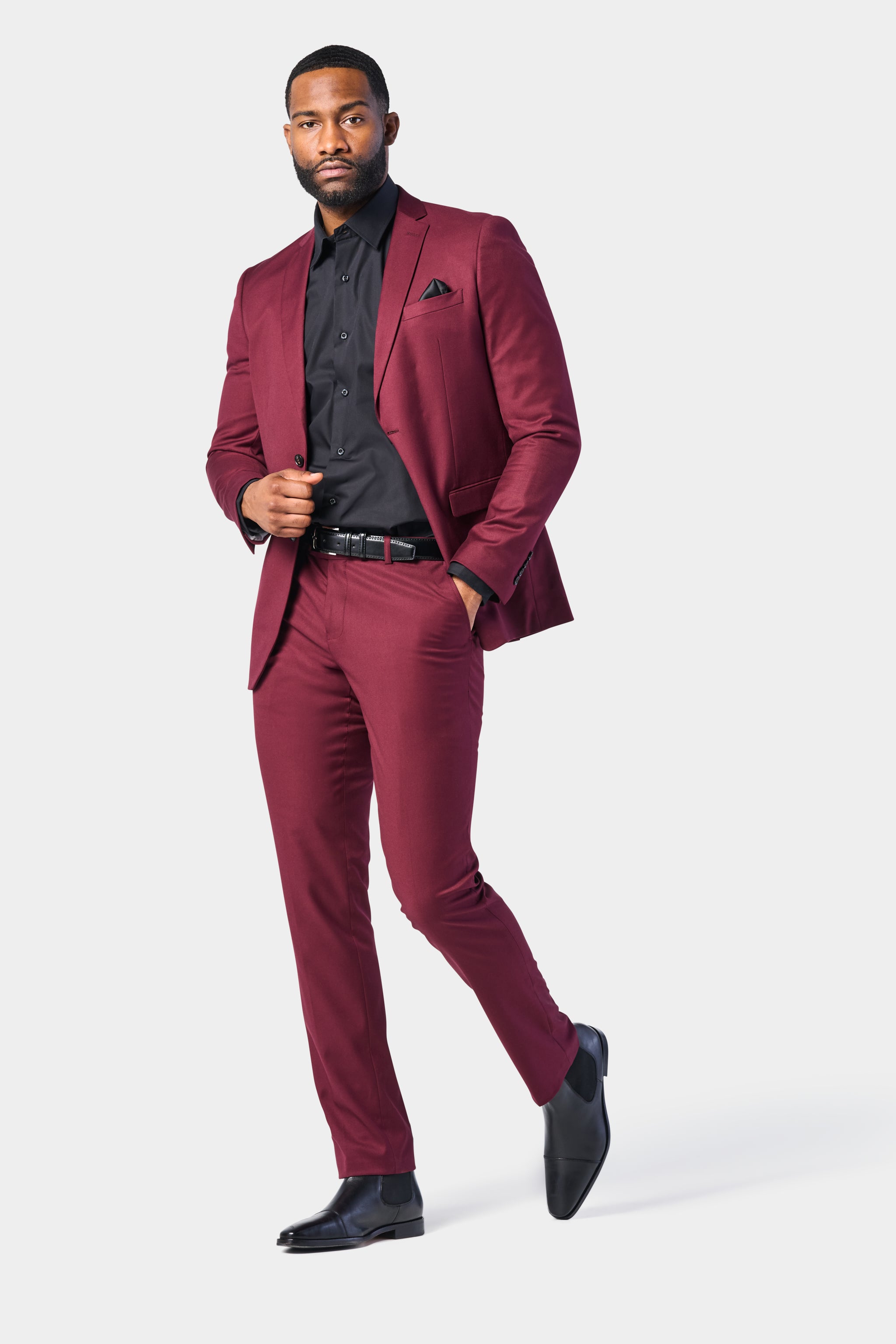 And Tie Maroon Suit With Brown Shoes Black Suit Burgundy Tie