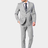 Gray Sharkskin 2 Button Suit