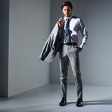 Gray Sharkskin 2 Button Suit