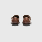 Double Monk Strap Chestnut Brown Shoes