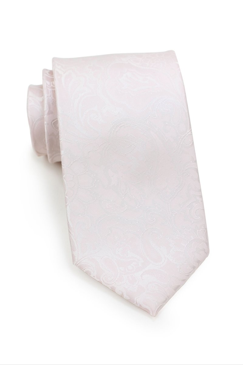 Blush Floral Paisley Necktie - MenSuits