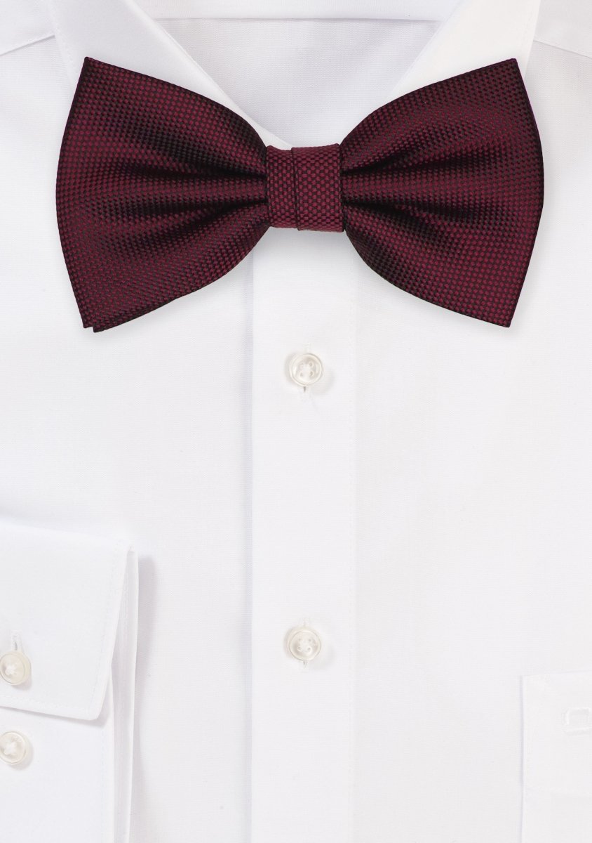Burgundy MicroTexture Bowtie Burgundy MicroTexture Bowtie