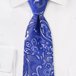 Royal Blue Proper Paisley Necktie - MenSuits