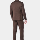 Brown Sharkskin 2 Button Suit