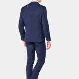 Indigo Sharkskin 2 Button Suit