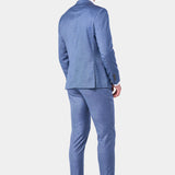 Blue Sharkskin 2 Button Suit