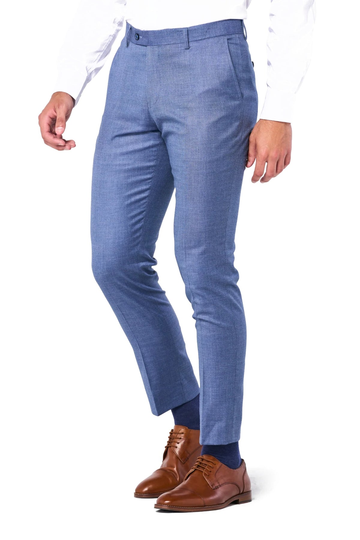 Blue Sharkskin Pants