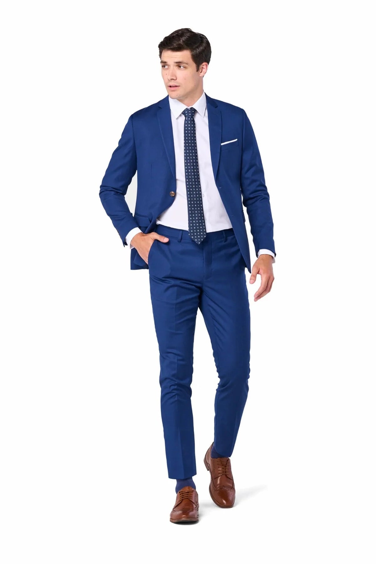 Medium Blue 2 Button Suit