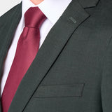 Olive Green Sharkskin 2 Button Suit