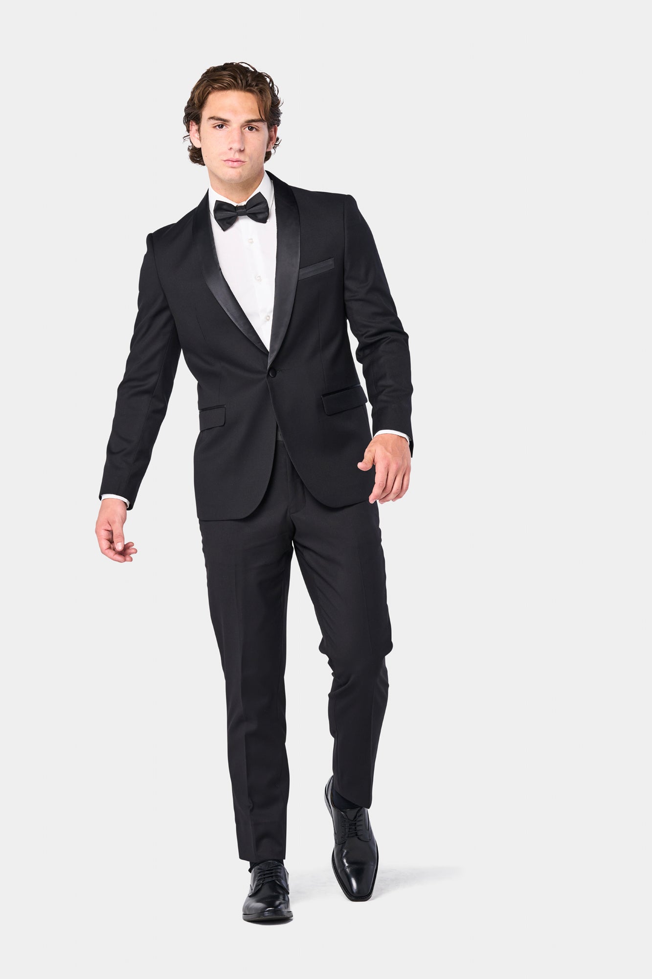 Classic Black Shawl Lapel 1 Button Tuxedo