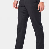 Charcoal Gray Flat-Front Pants