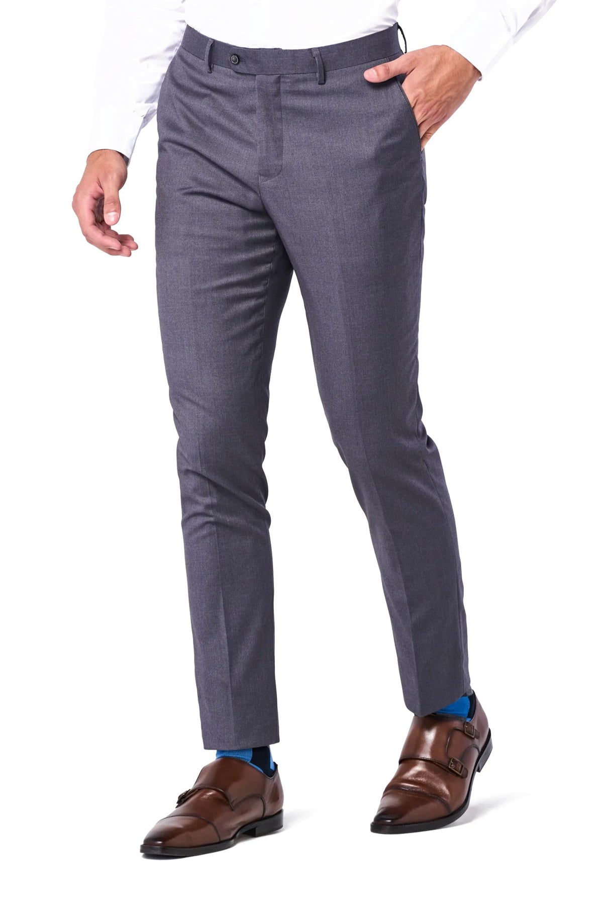 Medium Gray Peak Lapel Tuxedo
