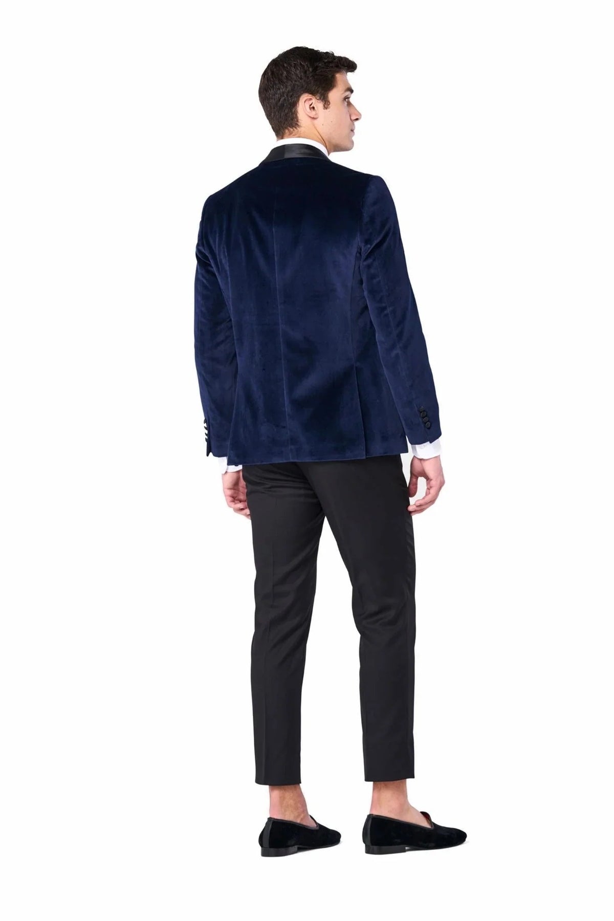 Navy Velvet Shawl Lapel Tuxedo