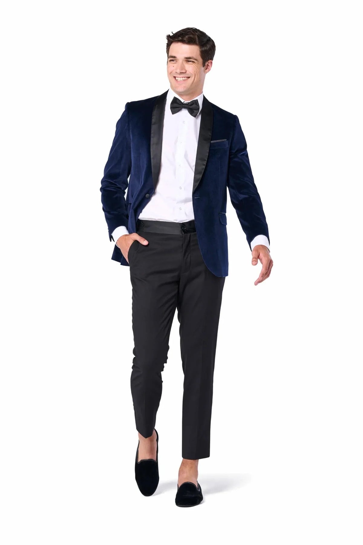 Navy Velvet Shawl Lapel Tuxedo