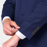 Modern Navy Blue 2 Button Suit