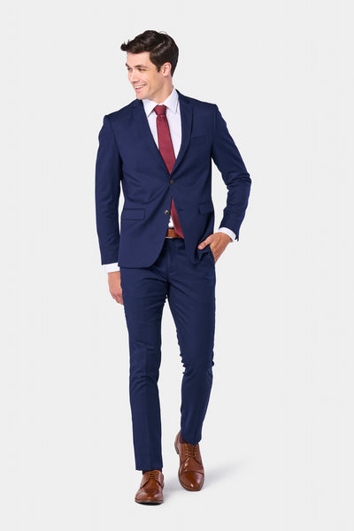 navy blue suit and dress Modern Navy Blue 2 Button Suit, 48 / 40