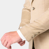 Tan Sharkskin 2 Button Suit