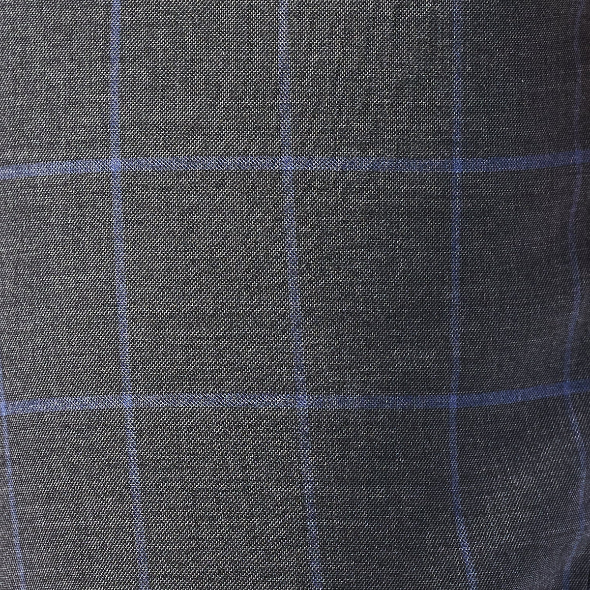 Gray and Periwinkle Blue Window Pane 3 Piece Suit