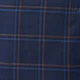 Navy Rust Plaid 3 Piece Suit