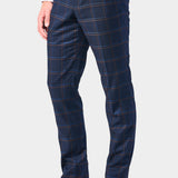 Navy Rust Plaid 3 Piece Suit