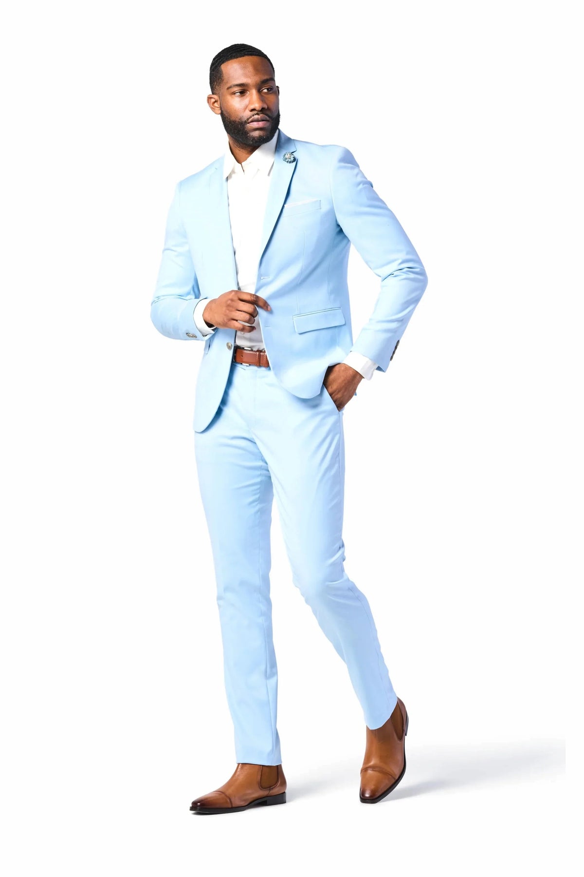 Sky Blue 2 Button Suit