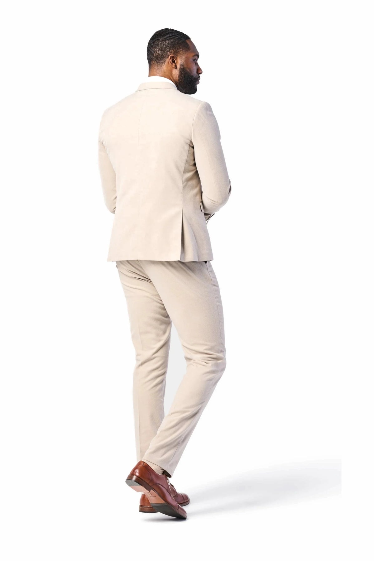 Tan Flannel 3 Piece Suit