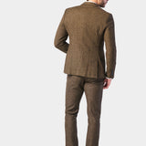 Vintage Brown Tweed 3 Piece Suit