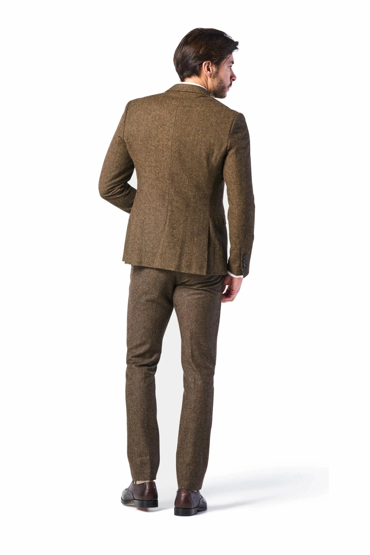 Vintage Brown Tweed 3 Piece Suit