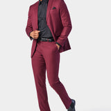 Burgundy 2 Button Suit