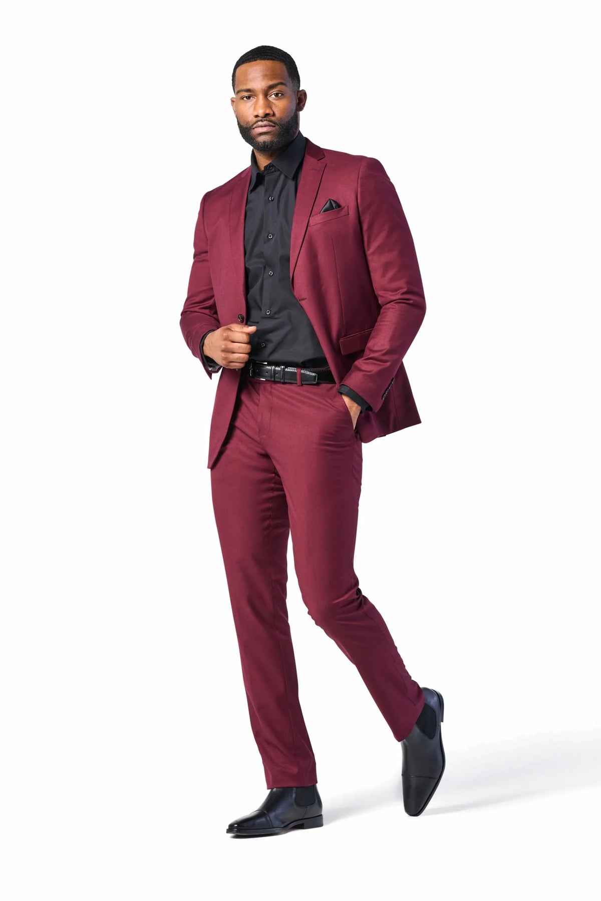 Burgundy 2 Button Suit