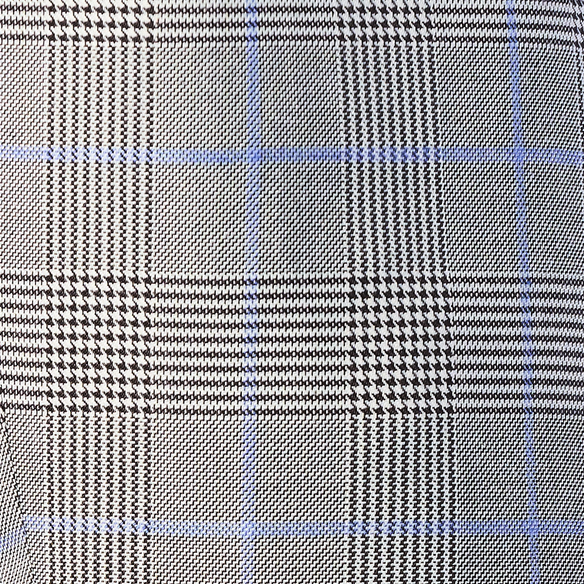 Gray and Blue Glenn Plaid 3 Piece Suit