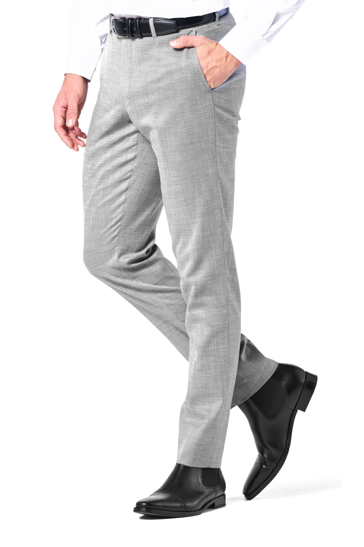 Gray Sharkskin Pants