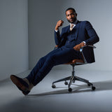 Navy Blue Tweed 3 Piece Suit