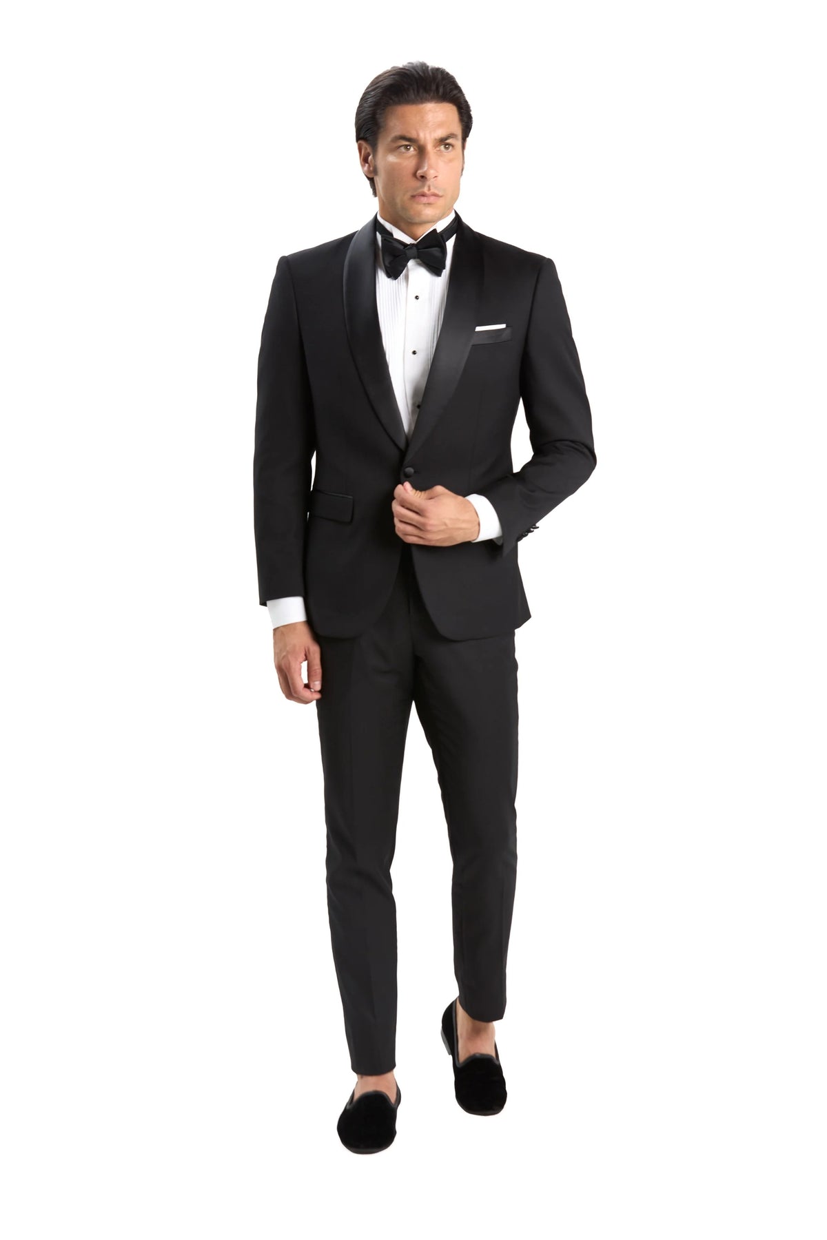 Classic Black Shawl Lapel 1 Button Tuxedo