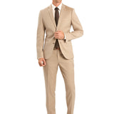 Tan Sharkskin 2 Button Suit