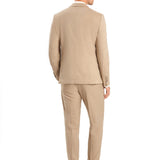 Tan Sharkskin 2 Button Suit