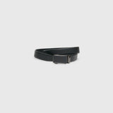 Black Pebble Grain Leather Automatic Belt