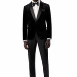 Black Velvet Shawl Lapel Tuxedo