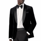 Black Velvet Shawl Lapel Tuxedo