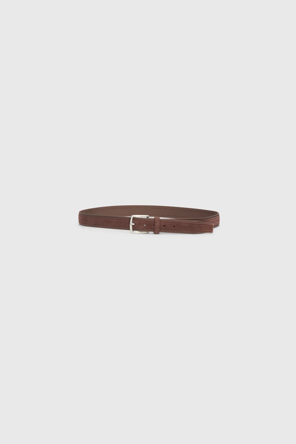Brown Suede & Fabric Belt