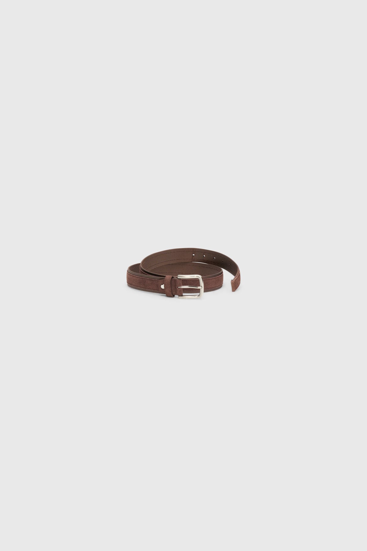 Brown Suede & Fabric Belt