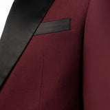 Burgundy Peak Lapel Tuxedo