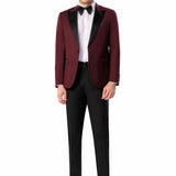 Burgundy Peak Lapel Tuxedo