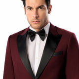 Burgundy Peak Lapel Tuxedo