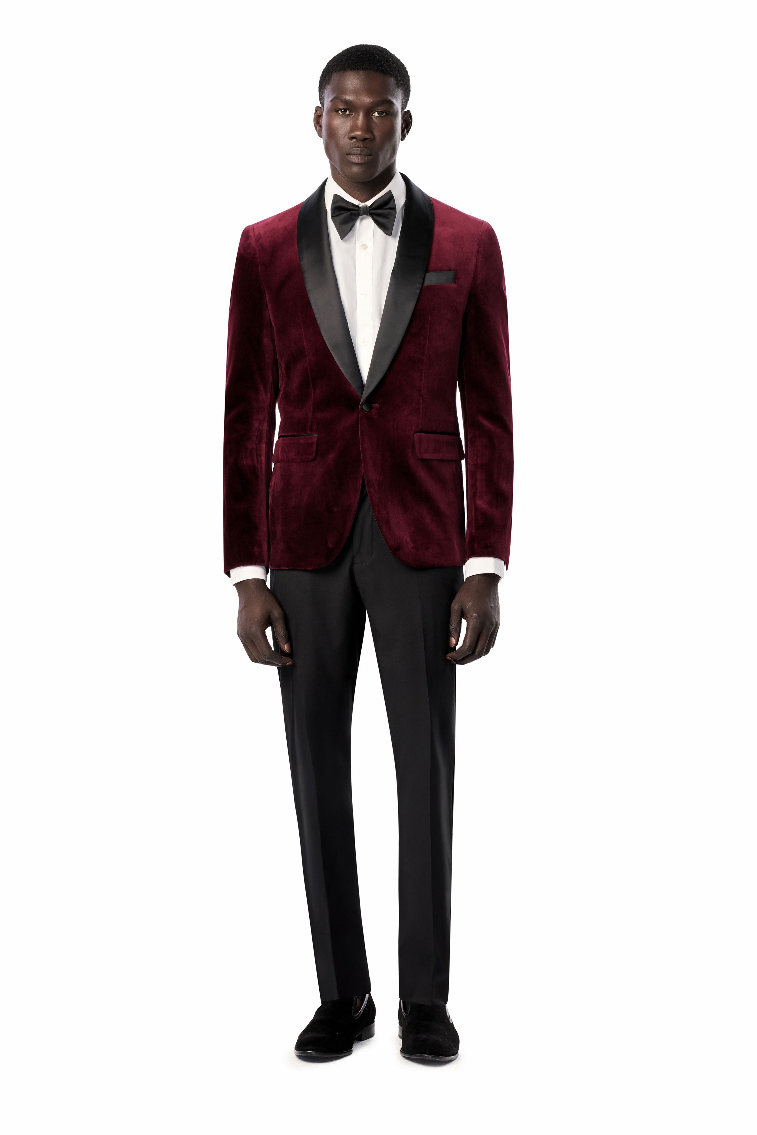 burgundy velvet shawl lapel mens tuxedo suit for winter