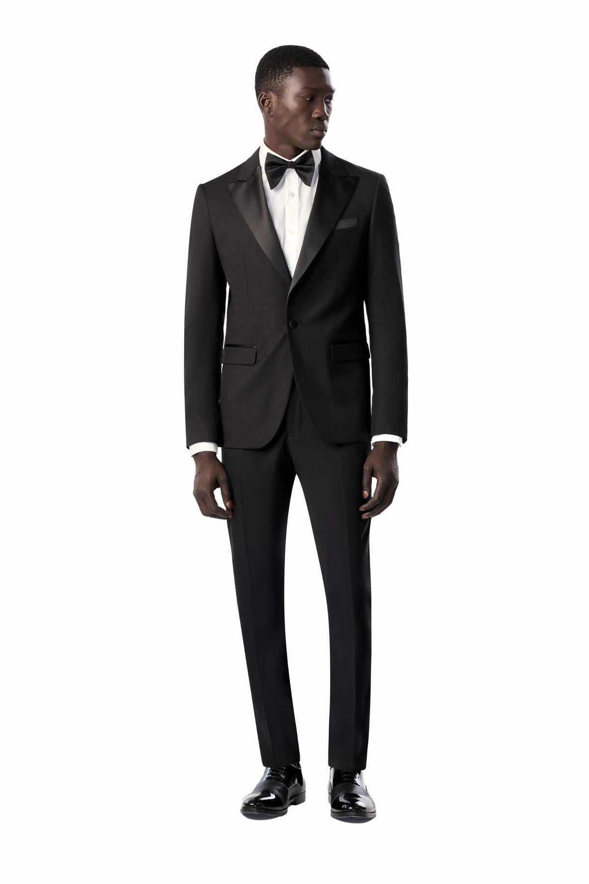 Classic Black Notch Lapel 2 Button Tuxedo