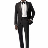 Classic Black Notch Lapel 2 Button Tuxedo