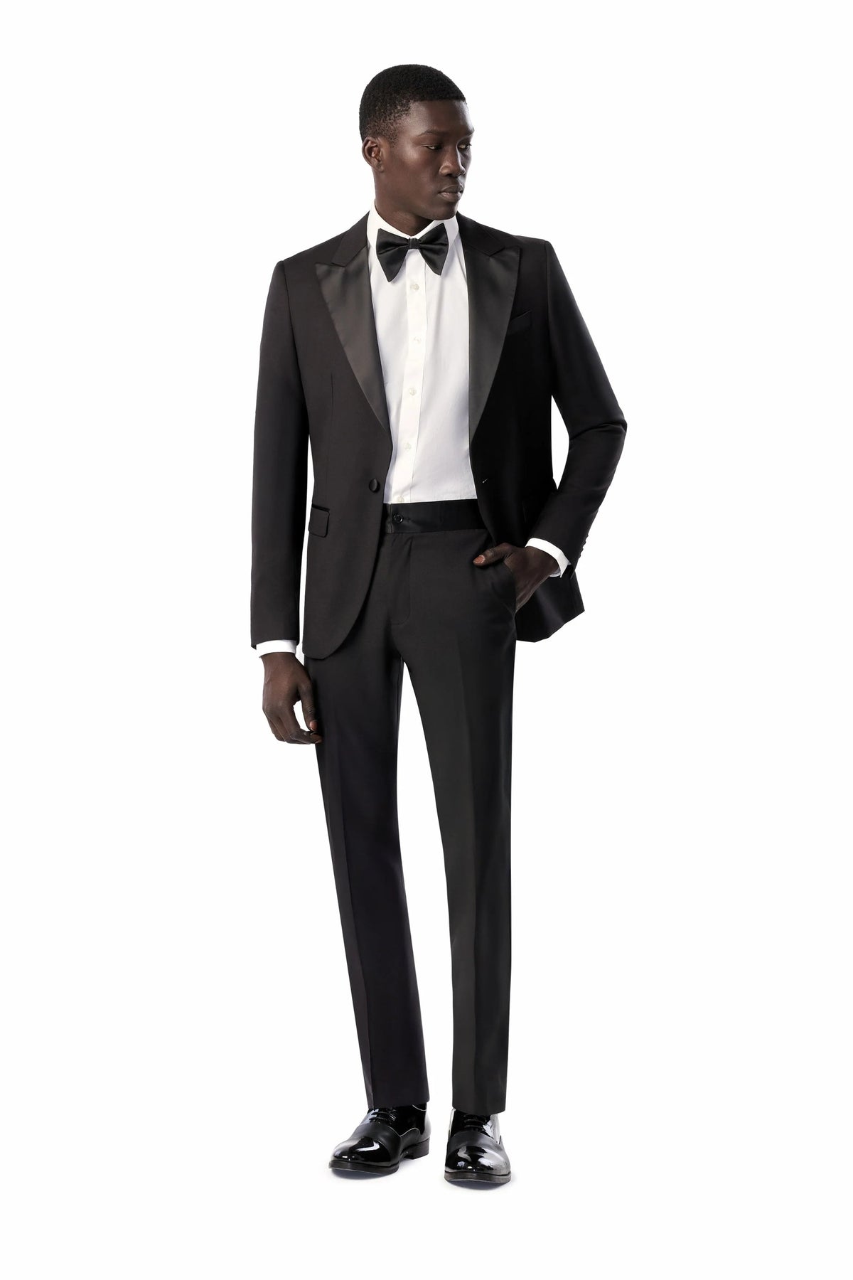 Classic Black Notch Lapel 2 Button Tuxedo